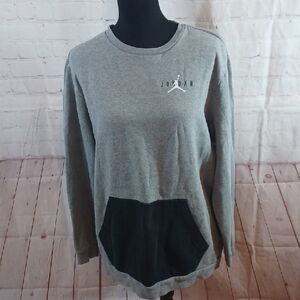 Air Jordan  Jump Big Pocket Gray Two Sided  Sweatshirt XL